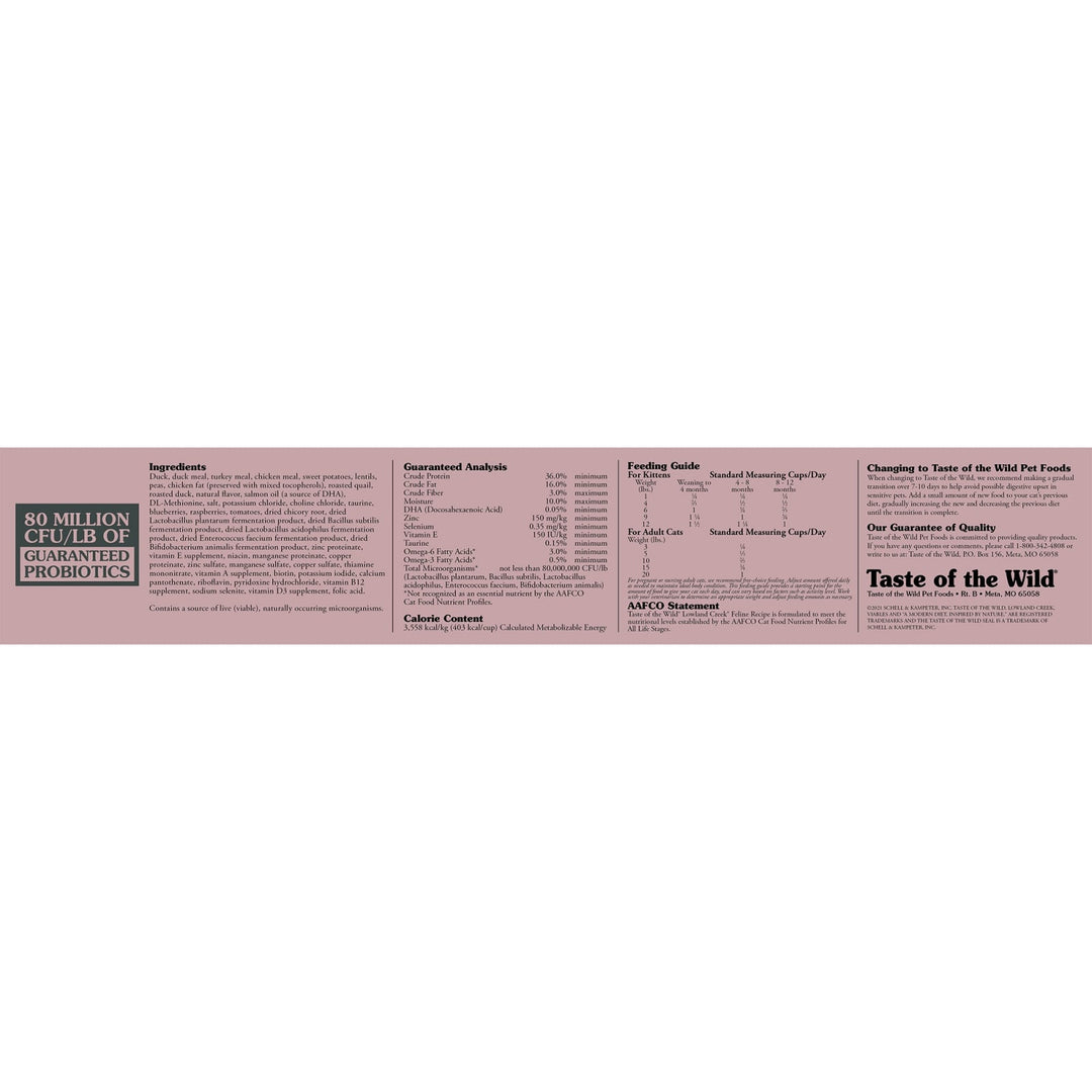 Taste of the Wild Lowland Creek Cat 2 Kg