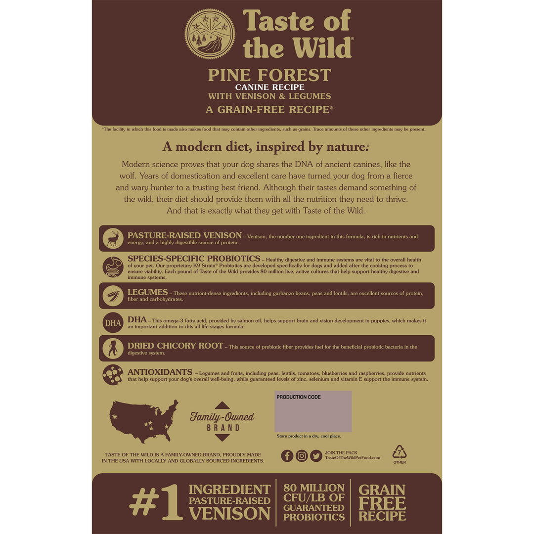 Taste of the Wild Pine Forest Dog 12.2 Kg