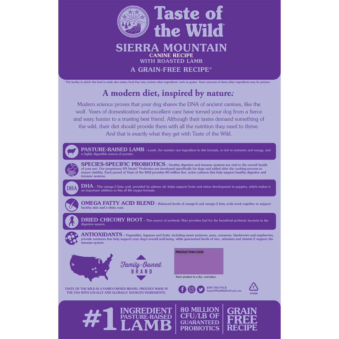 Taste of the Wild Sierra Mountain Dog 12.2 Kg