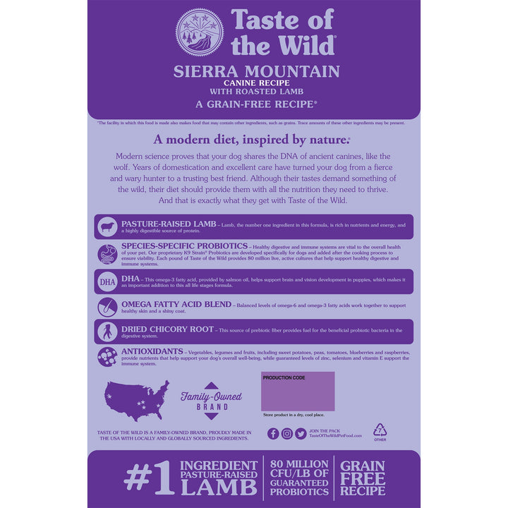Taste of the Wild Sierra Mountain Dog 12.2 Kg