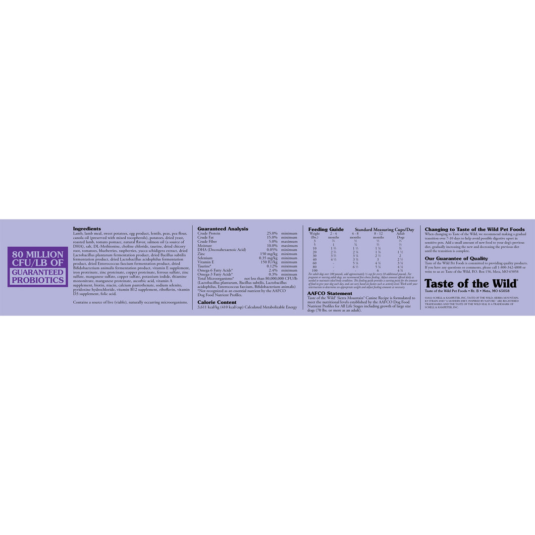 Taste of the Wild Sierra Mountain Dog 12.2 Kg