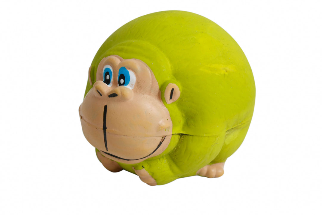 TOY1661 Jucarie urangutan din latex; Diametru 8.5 cm; Verde